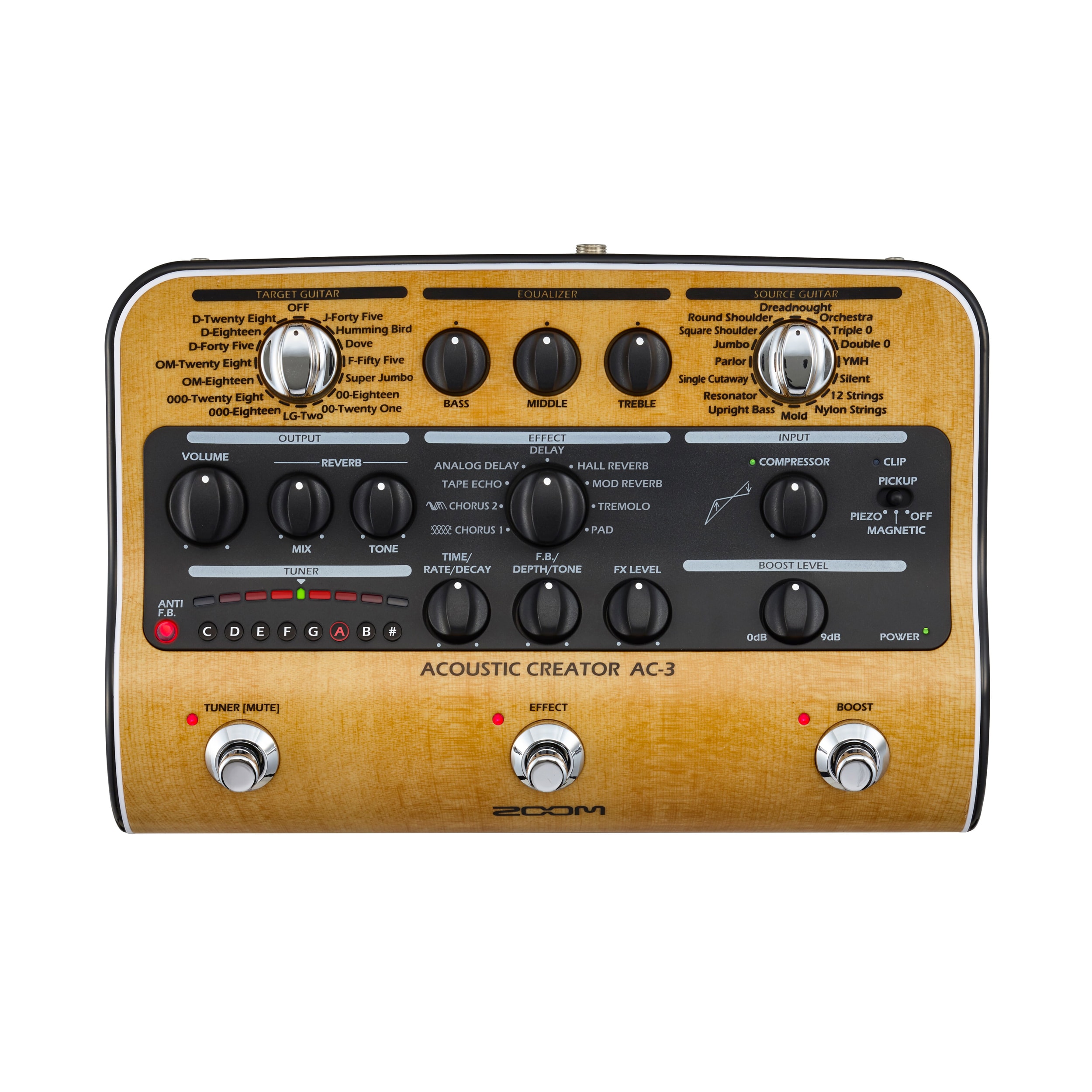 Zoom Pedaleira para Violão AC-3 « Royal Music