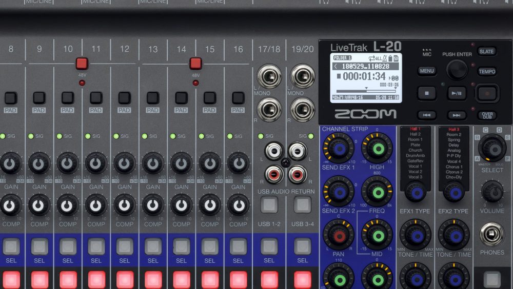 Zoom Mixer LiveTrak L20 « Royal Music