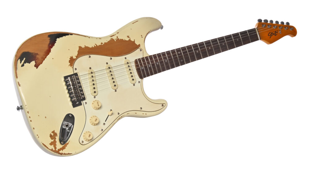 Guitarra Seizi Shinobi Relic – Olympic White over Sunburst