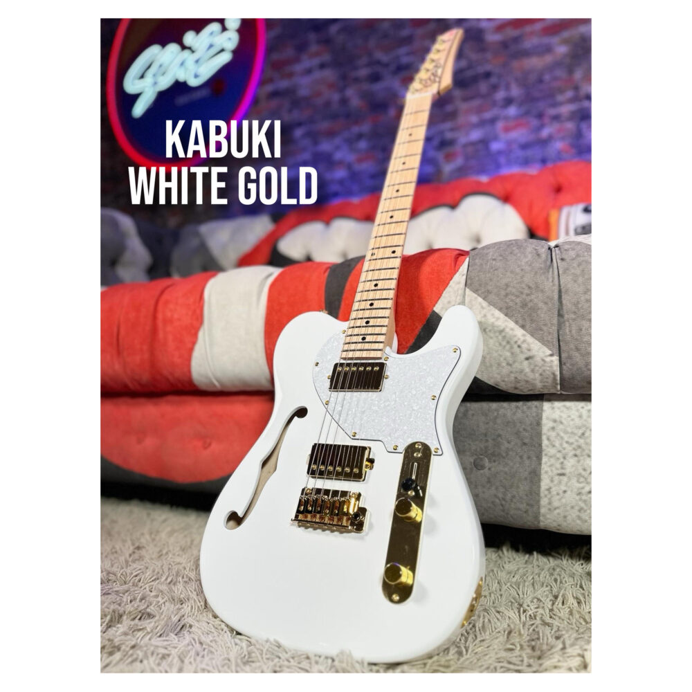 Guitarra Seizi Katana Kabuki HH – White Gold – Seizi Guitars