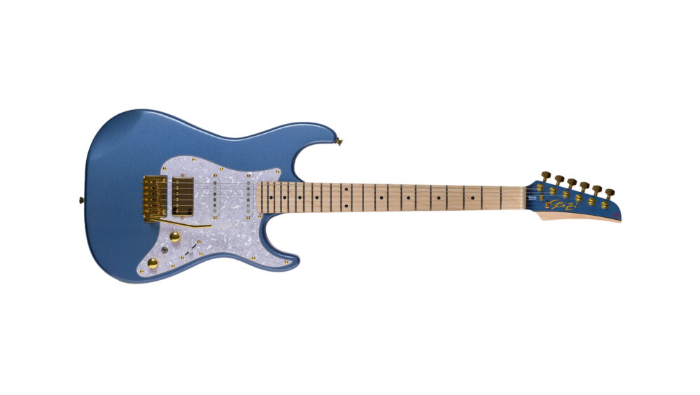 ギター haram a Guitarra Seizi Katana Musashi HSS – Pelham Blue – Seizi Guitars