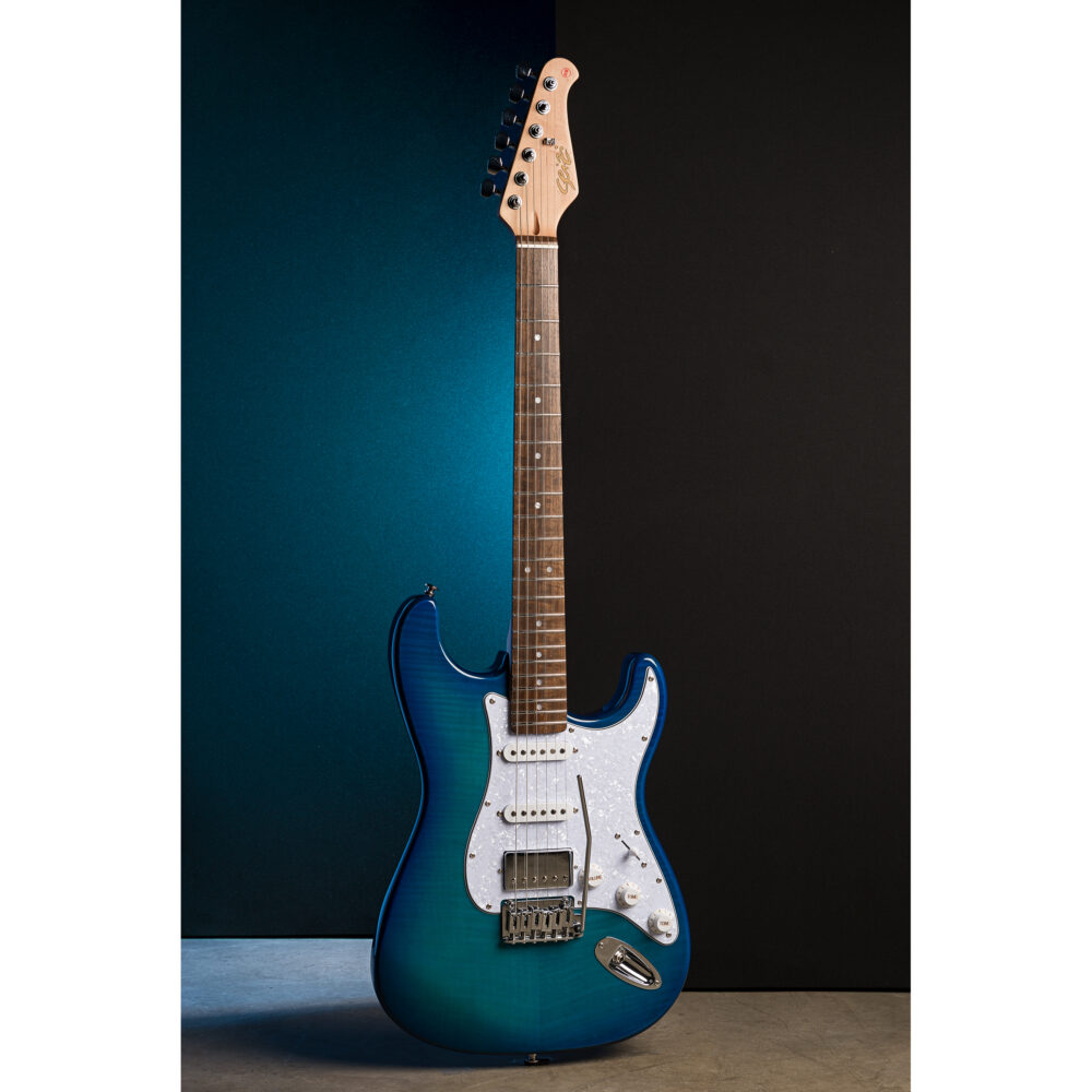 Guitarra Seizi Vintage Budokan Plus – Flamed Blue – Seizi Guitars