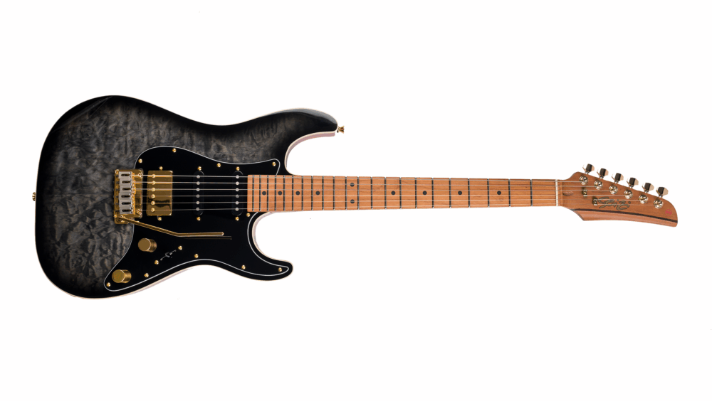 TOSEI KOKI MUSE SIX Ⅱ G0318-0130-373-1v Guitarra Seizi Katana Musashi Plus – Quilted Black Gold – Seizi