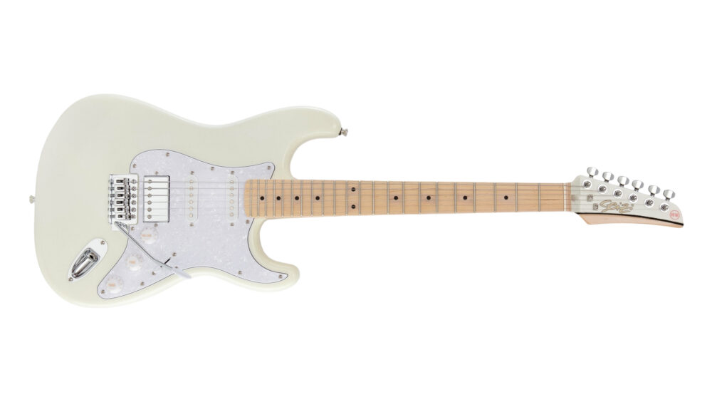 Guitarra Seizi Fun Katana Musashi HSS Maple – Snow White Sparkle