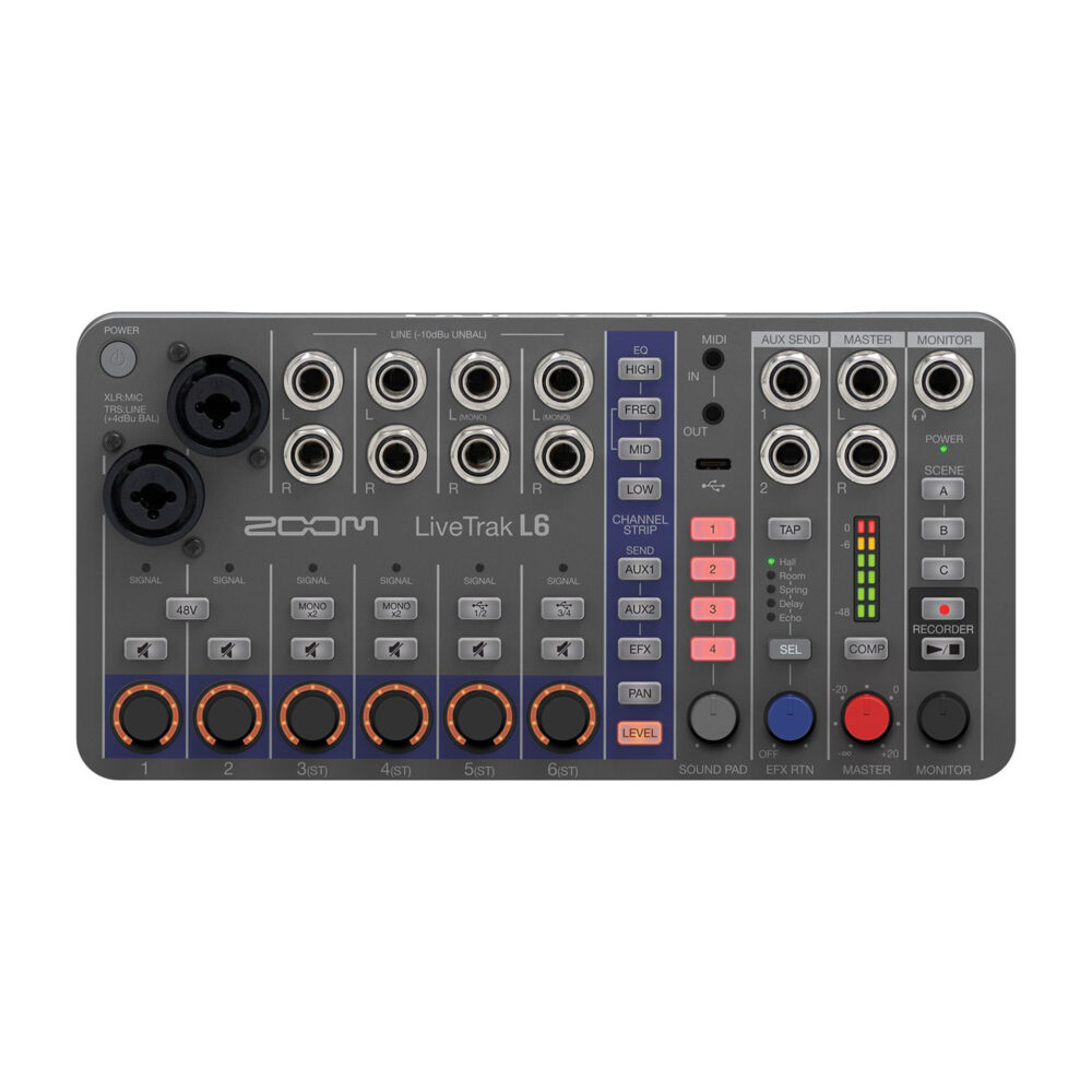 ZOOM ( ズーム ) / LiveTrak L6 Zoom Livetrak L6 – Mixer Digital « Royal Music