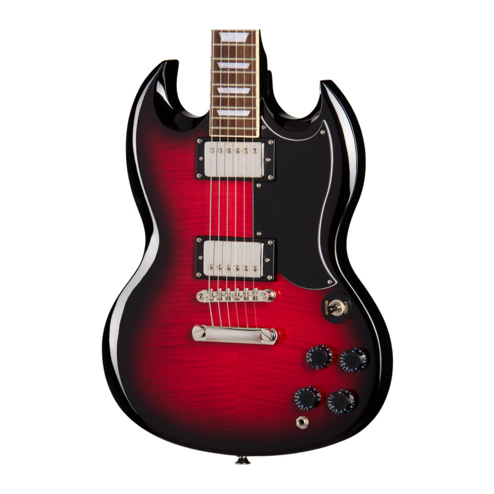 ギター Epiphone Tribute SG Plus Cherry Burst Guitarra Epiphone SG Tribute Plus – Cherry Burst « Royal Music